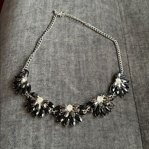 Black Floral Statement Necklace